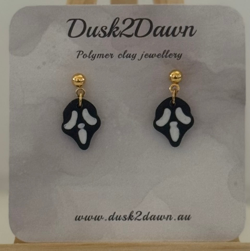 Petite skull studded dangles- the Halloween collection