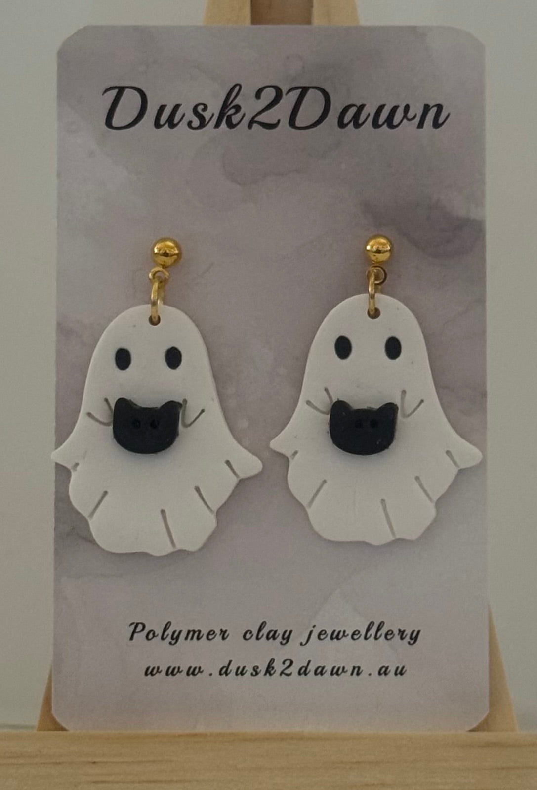Ghost studded dangles- Halloween collection