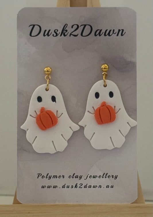 Ghost studded dangles- Halloween collection